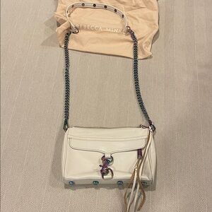 Rebecca Minkoff Cream Crossbody Bag with Chain Strap